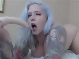 Fat Emo Teen With Huge Tits Showing Her Skills On A Webcam