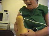 Big Booty Granny Play With A Squash Dildo
