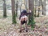 flashing in the woods